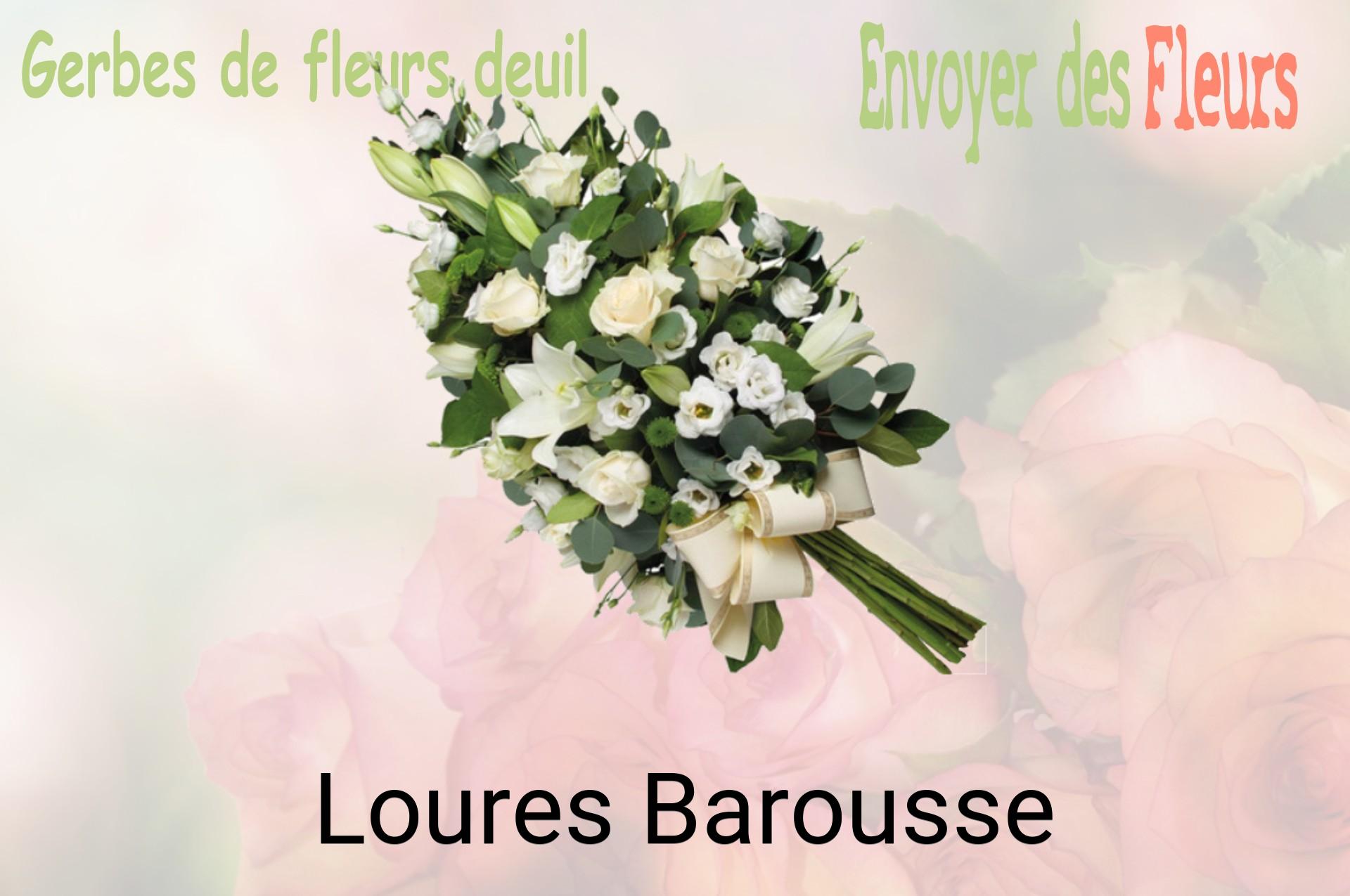 Gerbe de fleurs de deuil livrée à Loures-Barousse